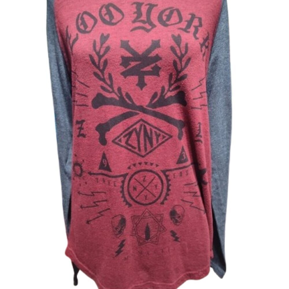 Zoo York Round Neck Long Sleeve Women's' Size M/M/M Skater Shirt Gray, and Red - Picture 7 of 10
